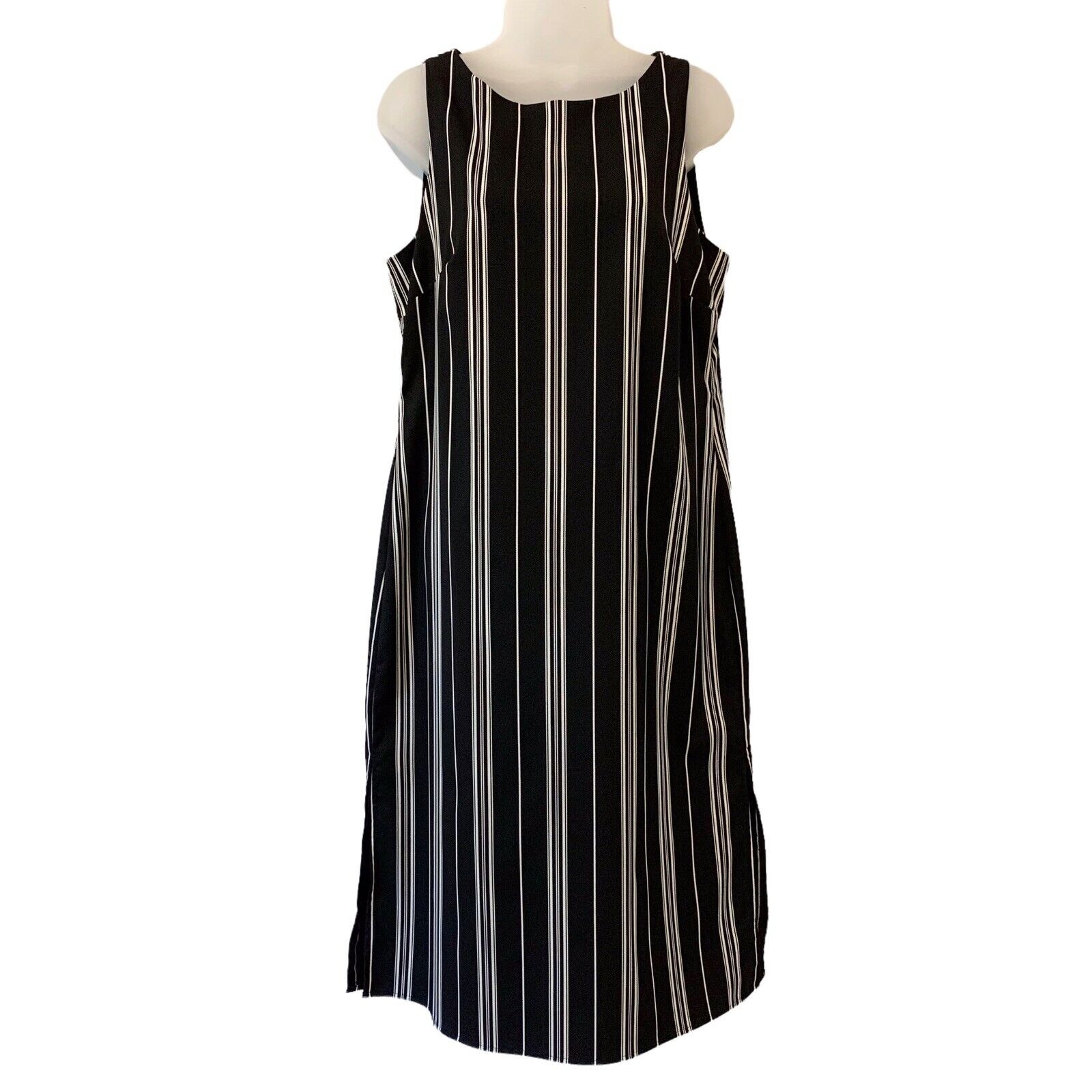 Vince Camuto Midi Dress Striped Sleeveless Size 8